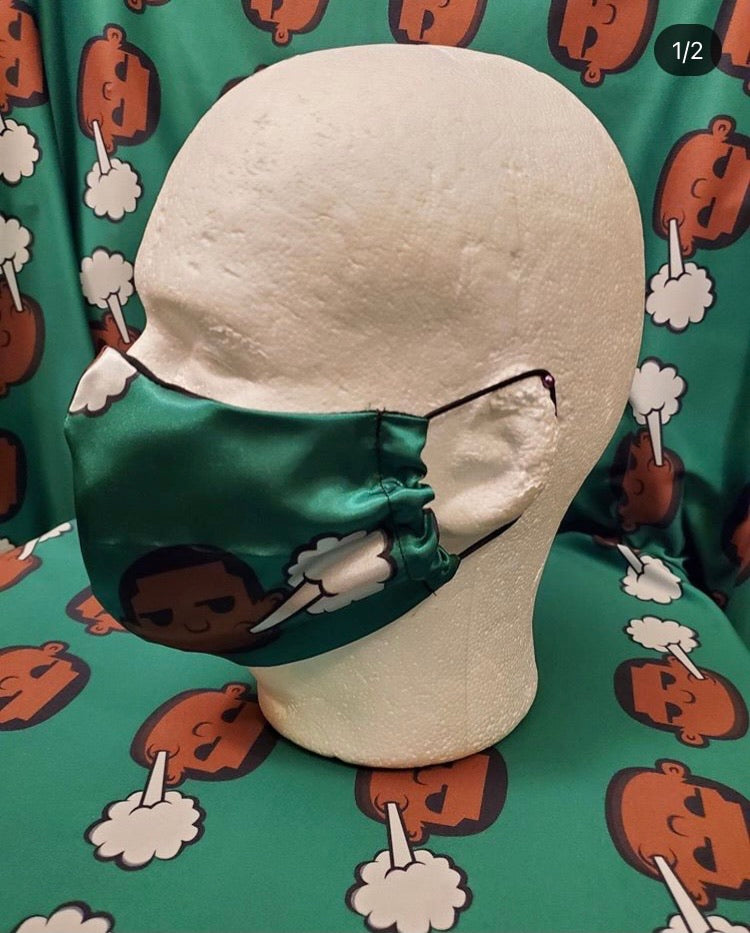 Silk Green PIFFHead Covid-19 Prevention Mask